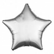 Folieballong Stjärna Metallic Silver