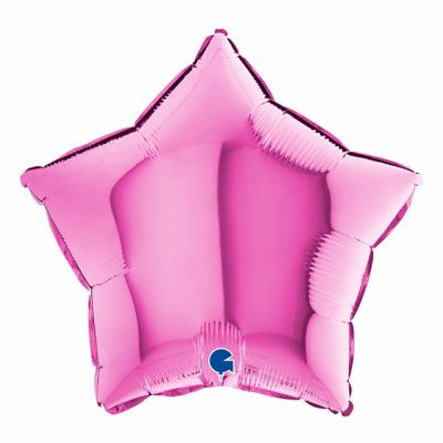 Folieballong Stjärna Rosa