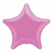 Folieballong Stjärna Rosa Metallic