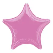 Folieballong Stjärna Rosa Metallic