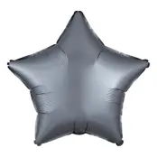 Folieballong Stjärna Satin Grå
