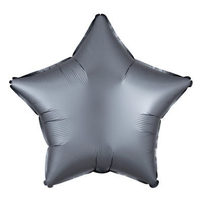 Folieballong Stjärna Satin Grå