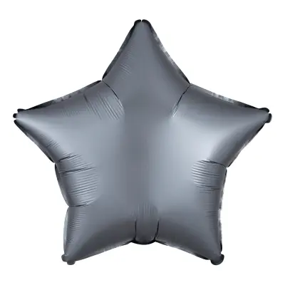 Folieballong Stjärna Satin Grå