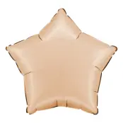Folieballong Stjärna Satin Nude