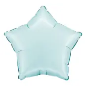 Folieballong Stjärna Satin Pastel Blue