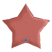 Folieballong Stjärna Satin Roséguld - 91 cm