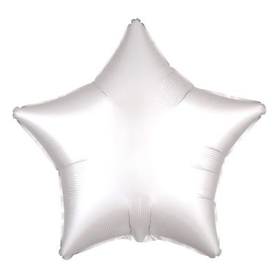 Folieballong Stjärna Satin Vit