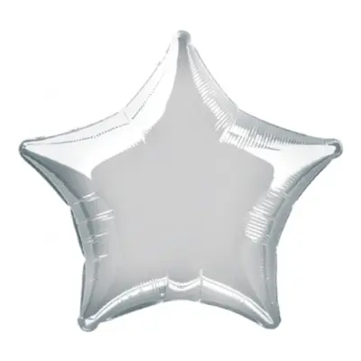 Folieballong Stjärna Silver