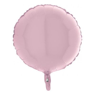 Folieballong Stor Rund Pastellrosa - 91 cm