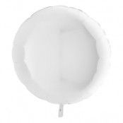 Folieballong Stor Rund Vit - 91 cm