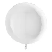 Folieballong Stor Rund Vit - 91 cm