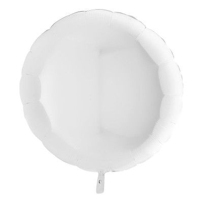 Folieballong Stor Rund Vit - 91 cm