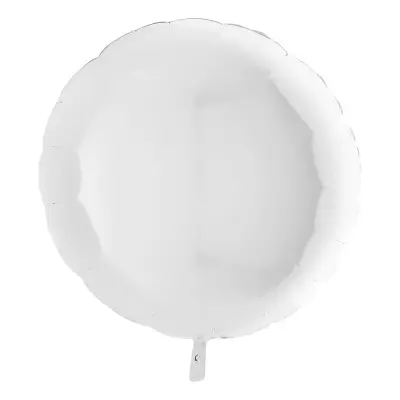 Folieballong Stor Rund Vit - 91 cm
