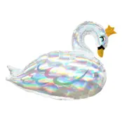 Folieballong Svan Färgskimrande Shape