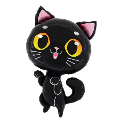 Folieballong Svart Katt Shape