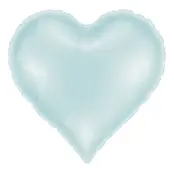 Folieballong Sweetie Heart Satin Pastellblå