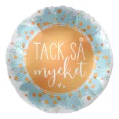 Folieballong Tack så Mycket Guld/Blå