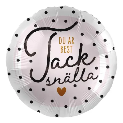 Folieballong Tack Snälla
