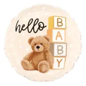 Folieballong Teddybjörn Hello Baby