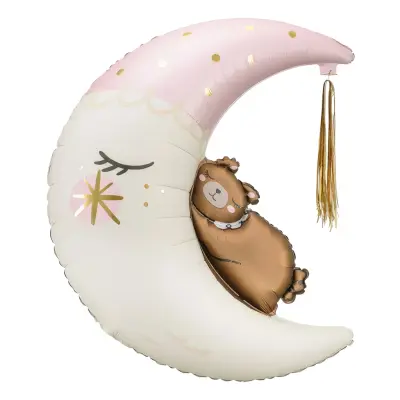 Folieballong Teddybjörn på Måne