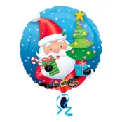 Folieballong Tomte med Julgran