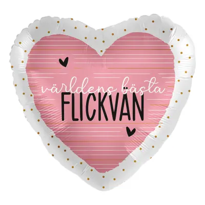 Folieballong Världens Bästa Flickvän