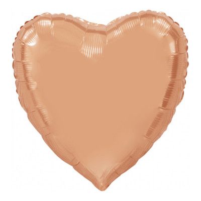 Folieballong XL Hjärta Roséguld