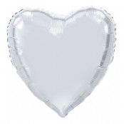 Folieballong XL Hjärta Silver