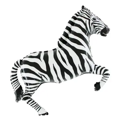 Folieballong Zebra