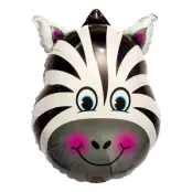Folieballong Zebra Huvud