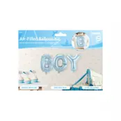 Folieballongballonger färdig kit i ljusblått - boy