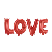 Folieballongballonger färdigt kit i rött - LOVE