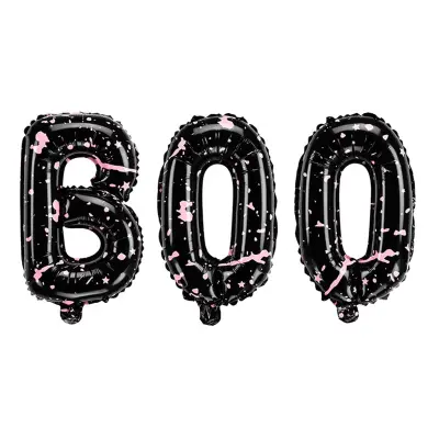Folieballonger BOO Svart/Rosa