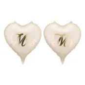 Folieballonger Hjärta Mr&Mrs