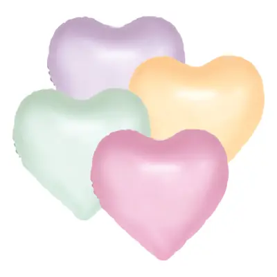 Folieballonger Hjärtan Watercolor - 4-pack