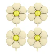 Folieballonger Prästkragar Créme för Ballongbåge - 4-pack