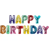 Folieballonger'Happy Birthday'Flerfärgad 36 cm 13 st