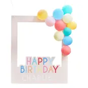 Foto Booth Happy Birthday med Ballonger
