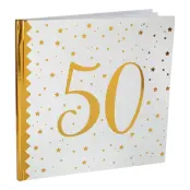 Gästbok 50 Vit/Guld