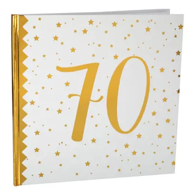 Gästbok 70 Vit/Guld