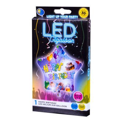 Gigantisk LED-Ballong Happy Birthday