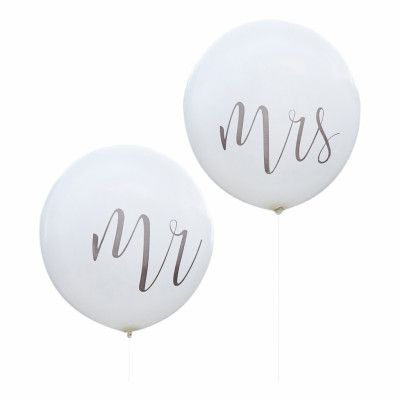 Gigantiska Ballonger Mr&Mrs Vita - 2-pack