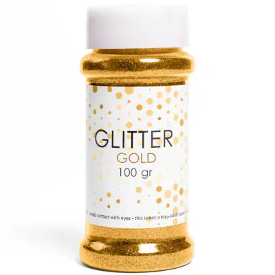 Glitter På Burk Guld 100g