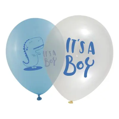 Latexballonger It's a Boy Dinosaurie - 10-pack