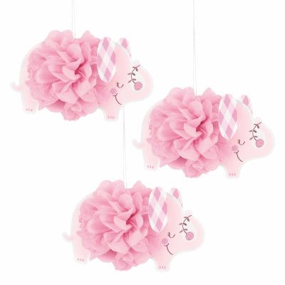 Hängande Dekoration Elefanter Rosa