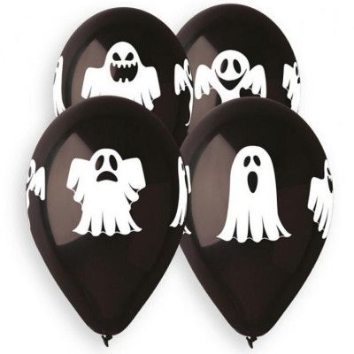 Halloweenballonger Spöke 33cm 5-pack