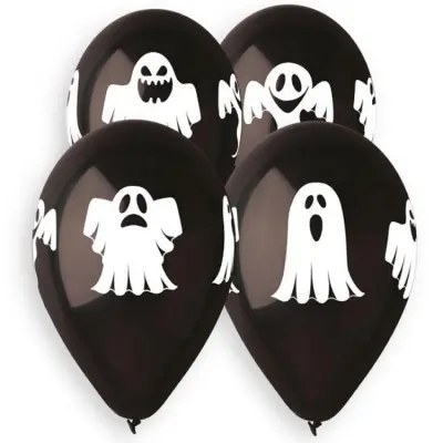 Halloweenballonger Spöke 33cm 5-pack