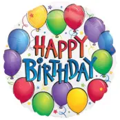 Heliumballon Happy Birthday - ballonger 43 cm