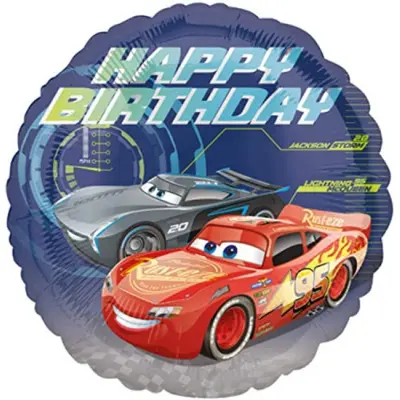 Heliumballong Cars / Bilar Happy Birthday