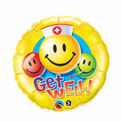 Heliumballong get well smileys